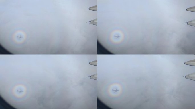 飞机穿过云层 飞机俯瞰大地  飞出天际