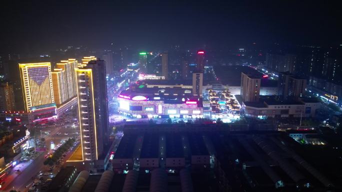 枣庄滕州夜景航拍