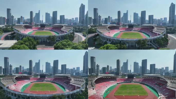 广州天河区体育中心航拍