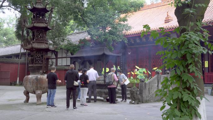 佛教寺庙香火 祈福 昭觉寺