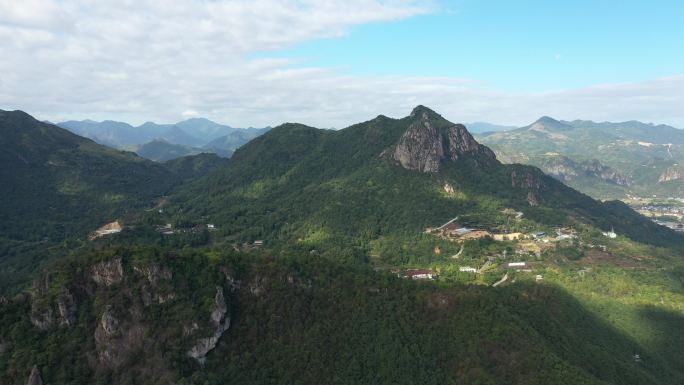 航拍温州南雁荡山东西洞景区