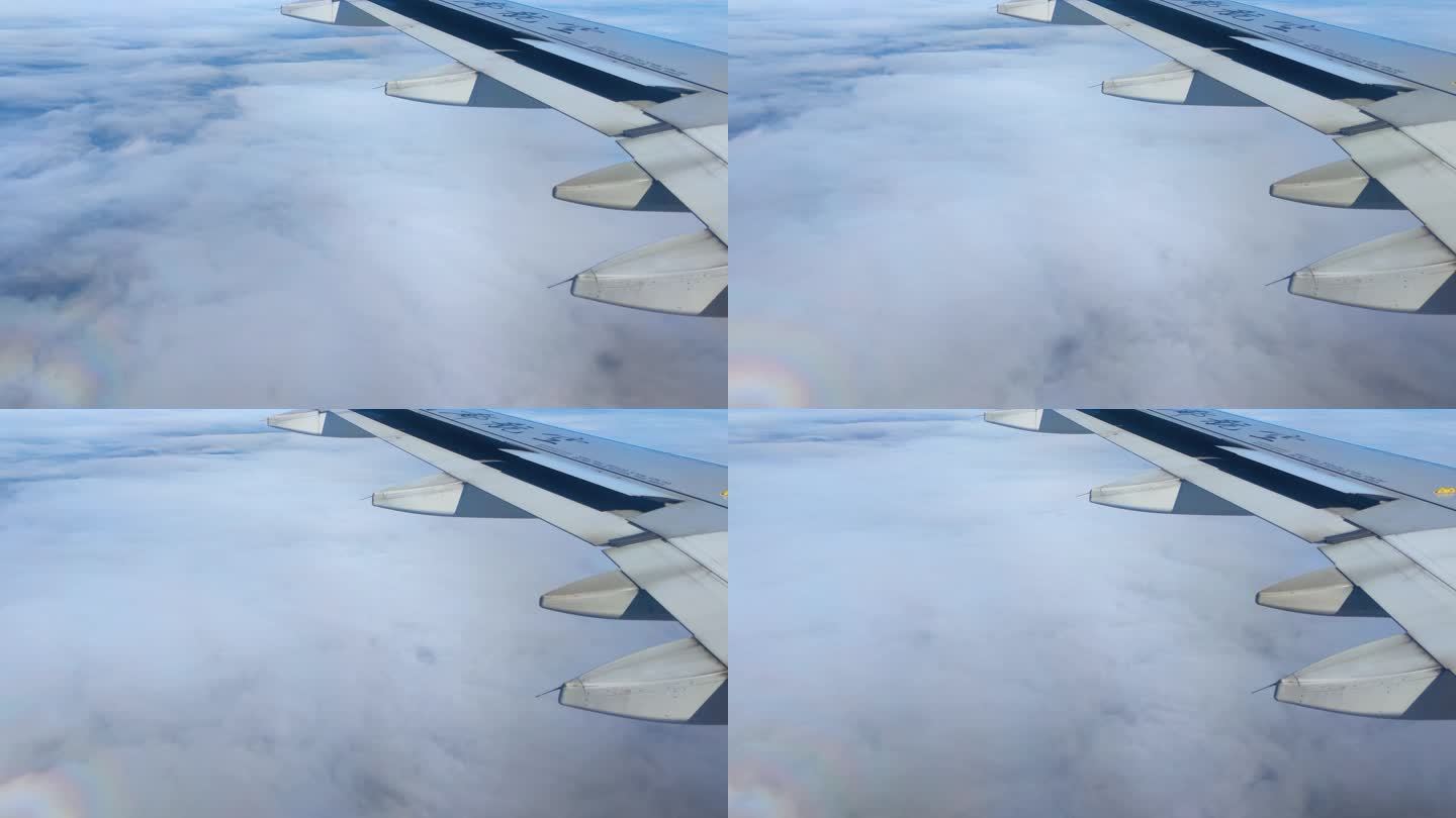 自然 飞行器 白色 飞机穿过云层