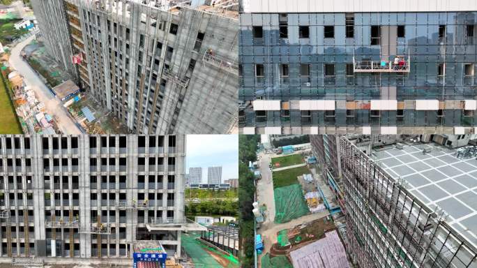 城市蜘蛛人建筑结构施工钢架施工合集