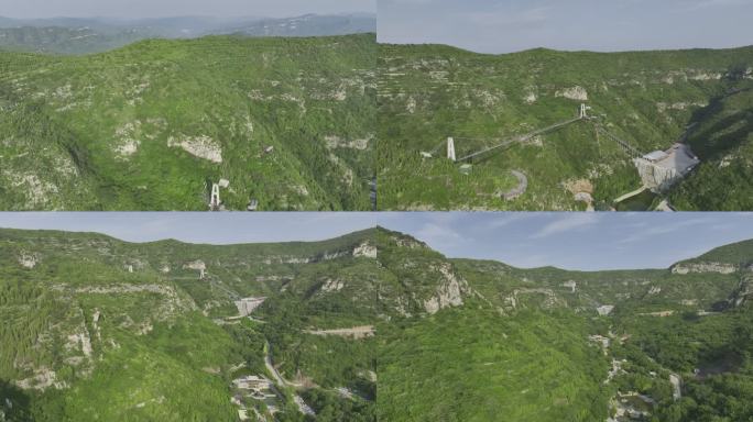 济南青铜山风景区航拍空镜
