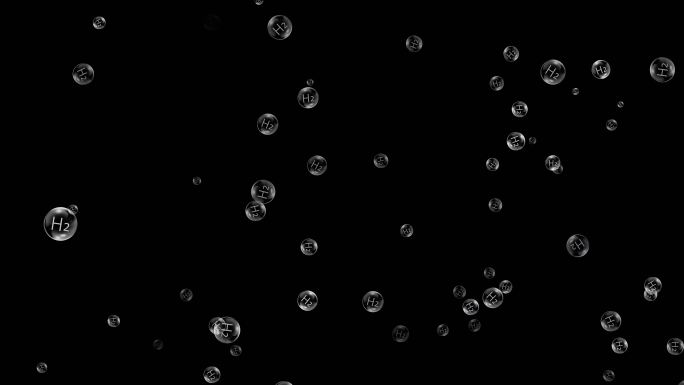 氢气泡泡上升素材-带通道无限循环