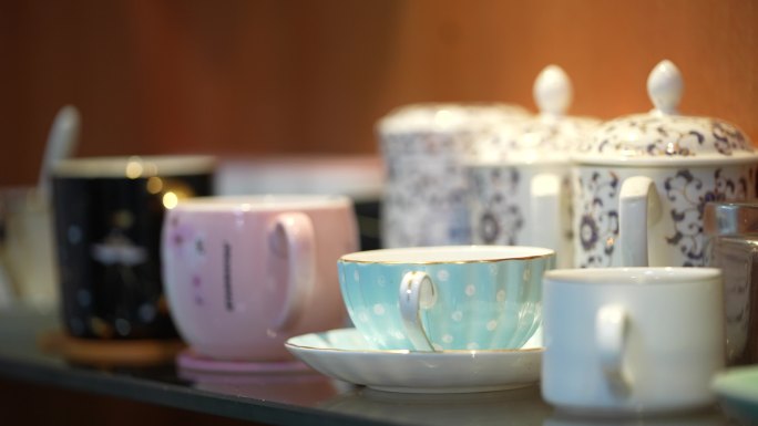 家庭咖啡杯茶杯杯具实拍原素材