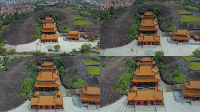 航拍鹰潭月岩寺