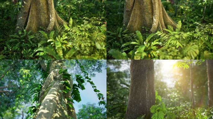 4K热带雨林景观多景别