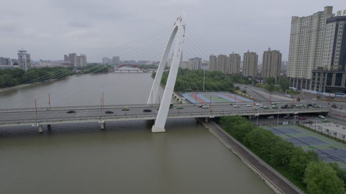 航拍吉林梅河大桥