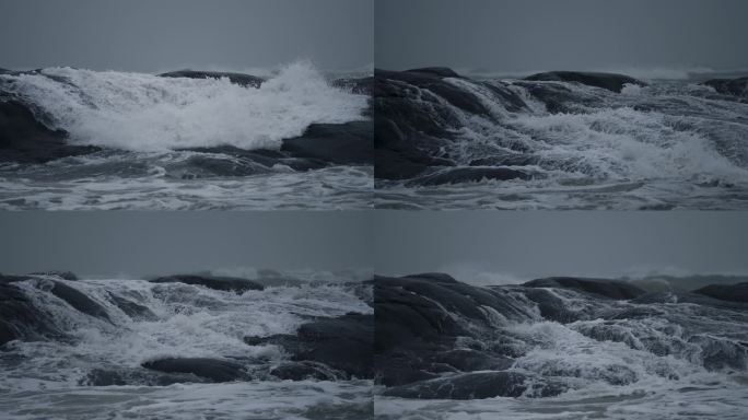 海浪瀑布-升格动画