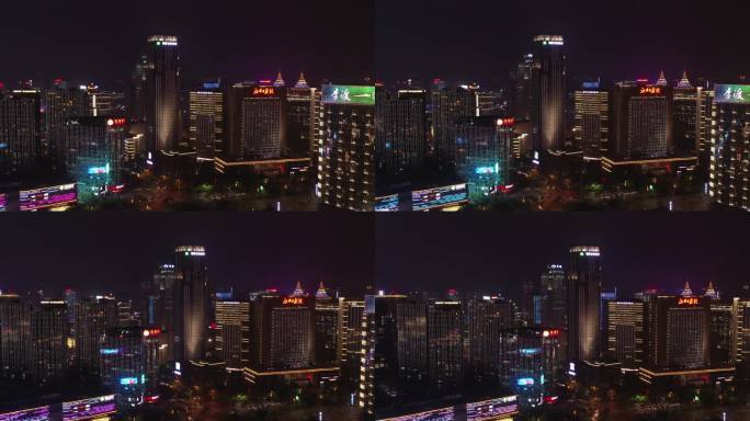 4K南昌红谷滩夜景航拍