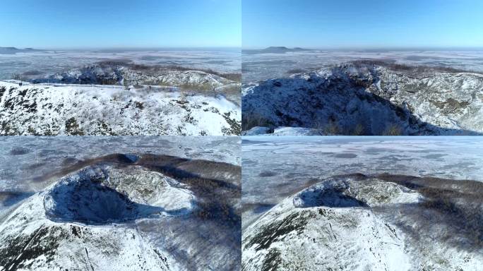 黑龙江五大连池冬季火山