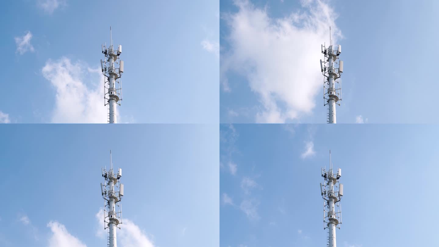 手机5G网络信号塔发射基站通讯天线塔延时
