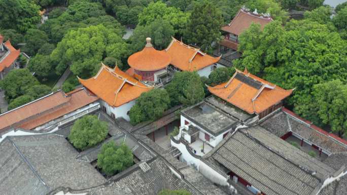 航拍福州西禅寺