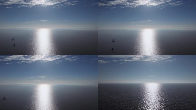 【5.1k合集】蓝天白云下波光粼粼的海面