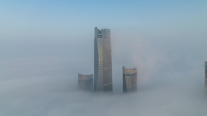 海天中心平流雾延时4K