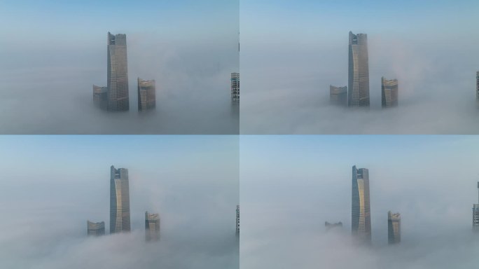 海天中心平流雾延时4K