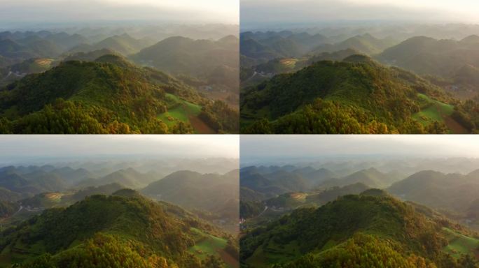 清晨雾气山川美景