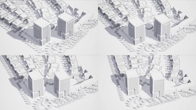 【4k】建筑白模线稿规划25