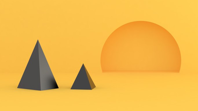 三维形状运动三维形状运动简单简洁黄日