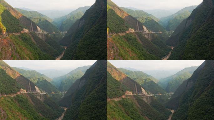 4k航拍恩施鹤峰屏山大峡谷