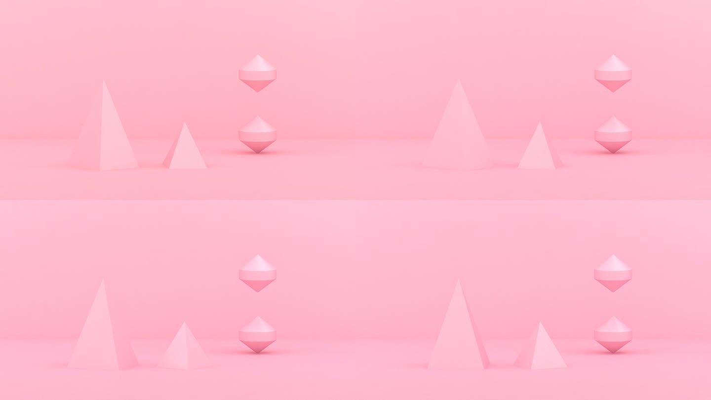 三维形状运动立体粉红粉色