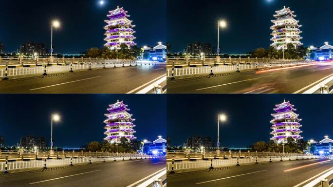 惠州水东街合江楼夜景延时摄影