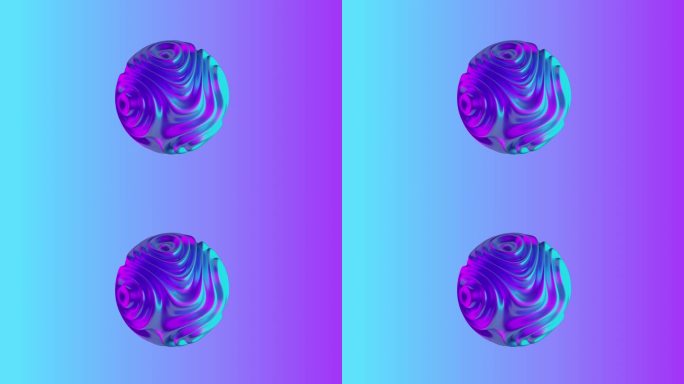 动画波浪抽象艺术三维球体