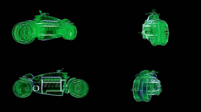 3D摩托车设计幻影成像矩点科技投影