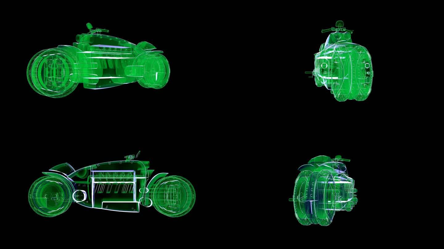 3D摩托车设计幻影成像矩点科技投影