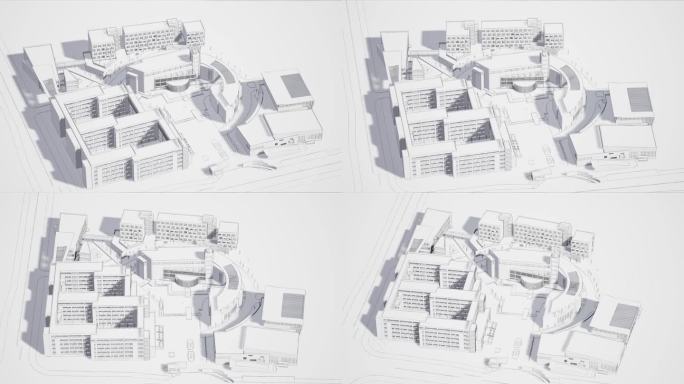 【4k】建筑白模线稿规划14