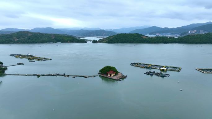 0016海滩养殖妈祖庙海田风光