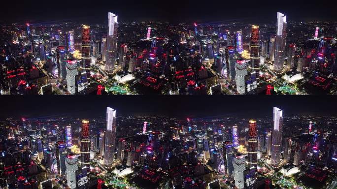 广州珠江新城现代城市之夜