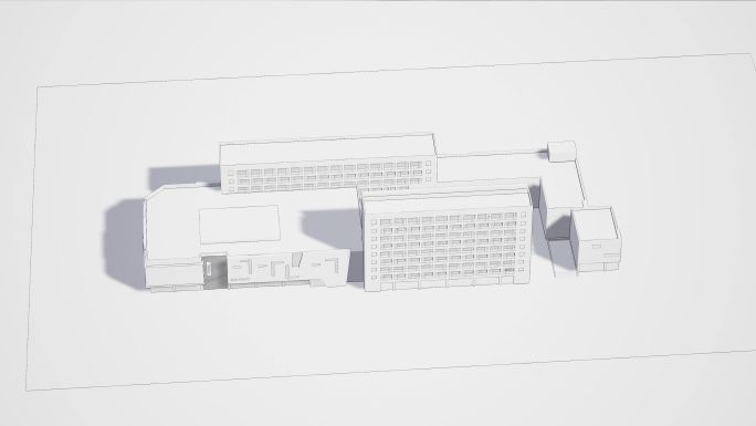 【4k】建筑白模线稿规划36