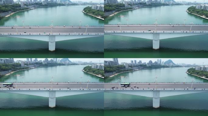 广西柳州柳江大桥城市风光