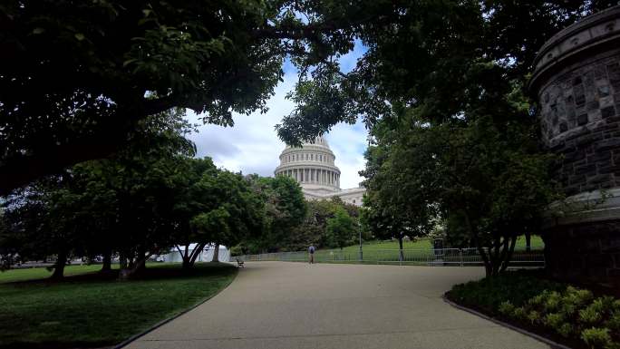 华盛顿特区美国国会大厦走向西线