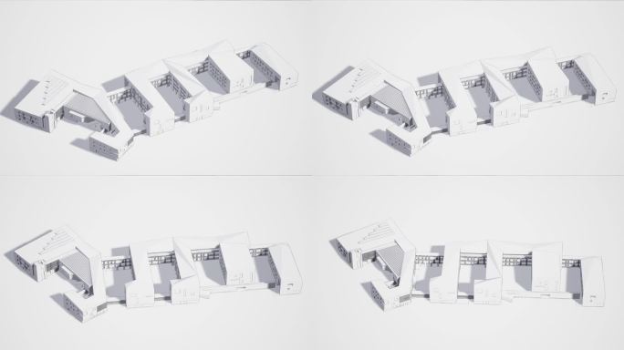 【4k】建筑白模线稿规划10