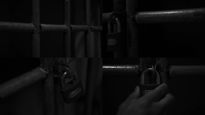 铁栏杆、铁锁、拘禁、人身自由