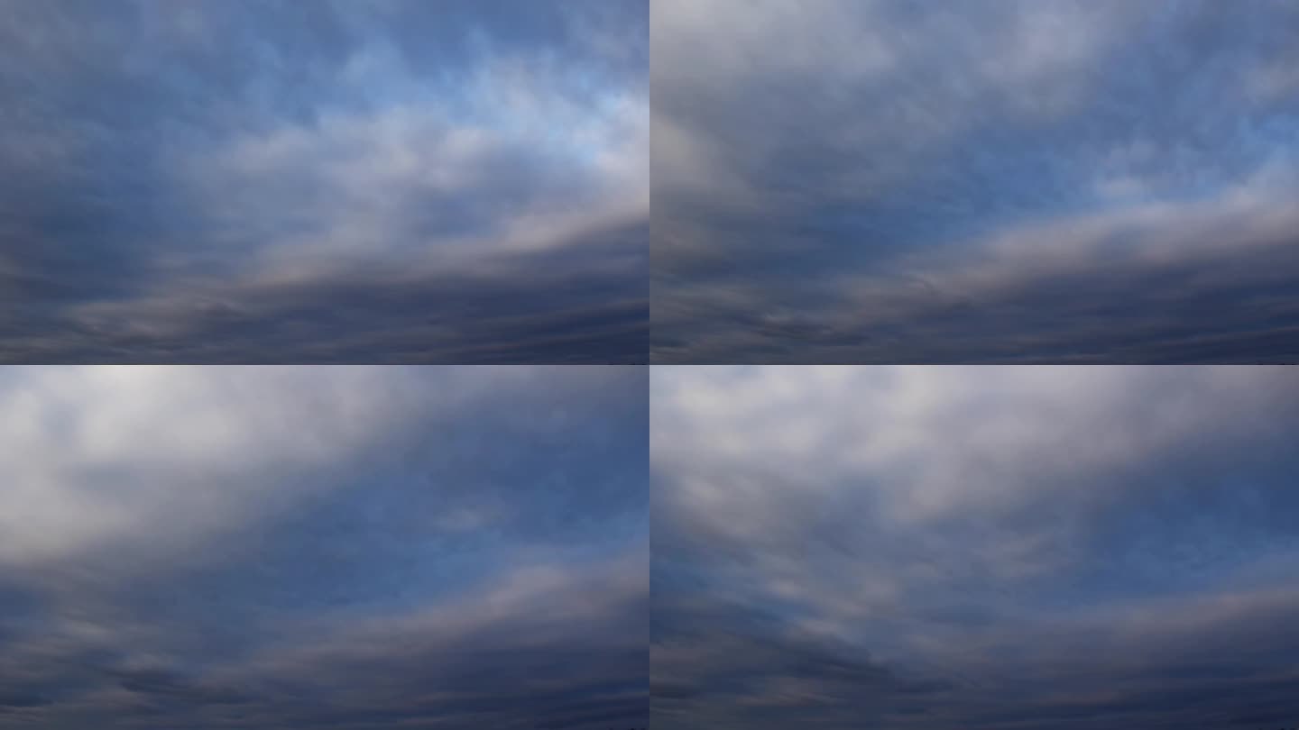 傍晚天空中的云云团云层多云色彩多变的天空