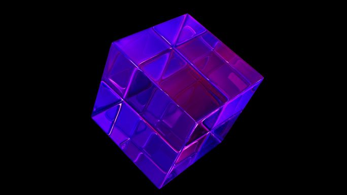 玻璃立方环4K环数码方块方块造型立体方块