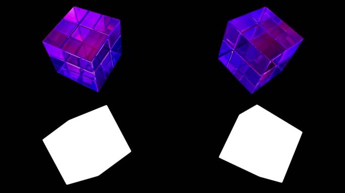 玻璃立方环4K环数码方块方块造型立体方块