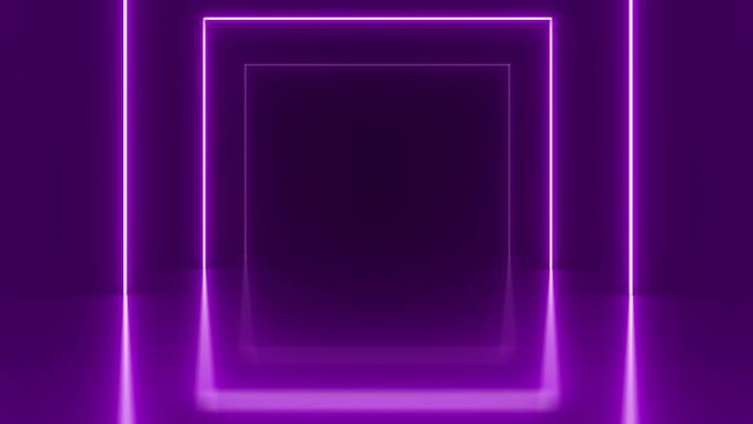霓虹方形紫色可循环移动