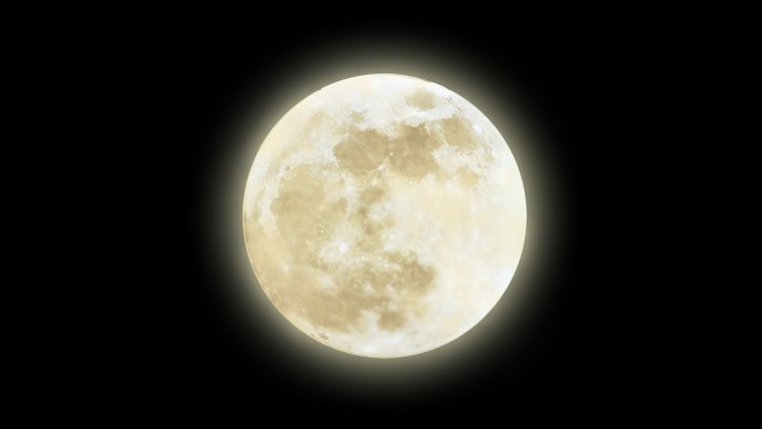 带通道明亮大月亮循环视频素材