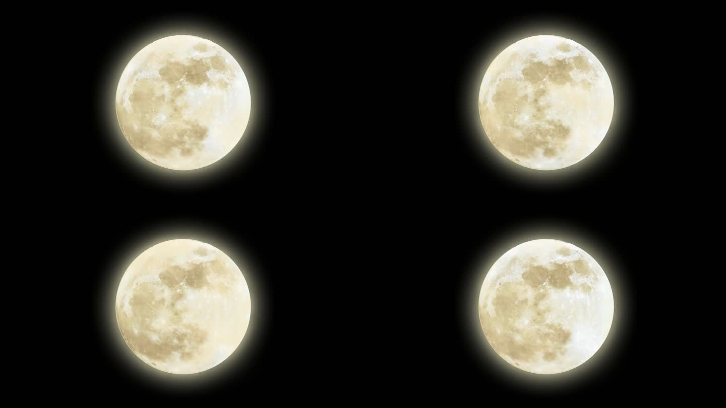 带通道明亮大月亮循环视频素材