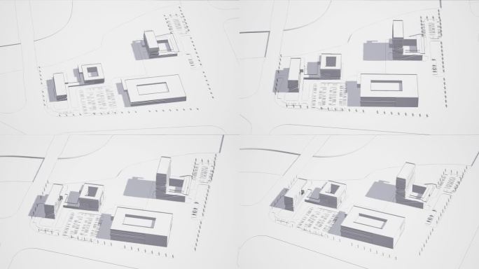 【4k】建筑白模线稿规划7