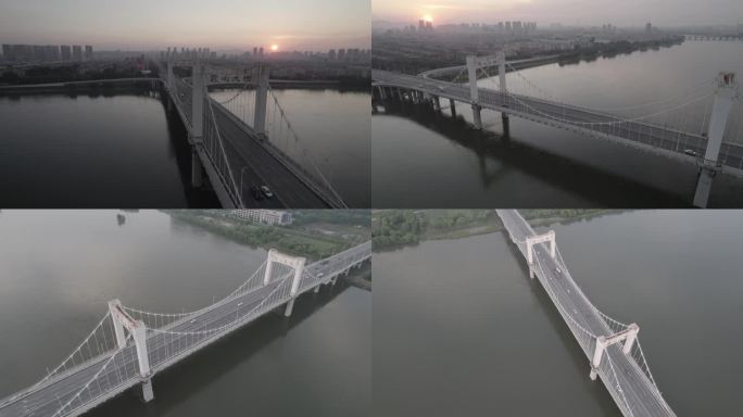 吉林雾凇大桥航拍