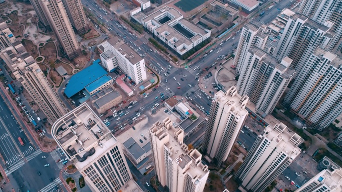 住宅建筑鸟瞰图城市规划建设大景航拍小区房