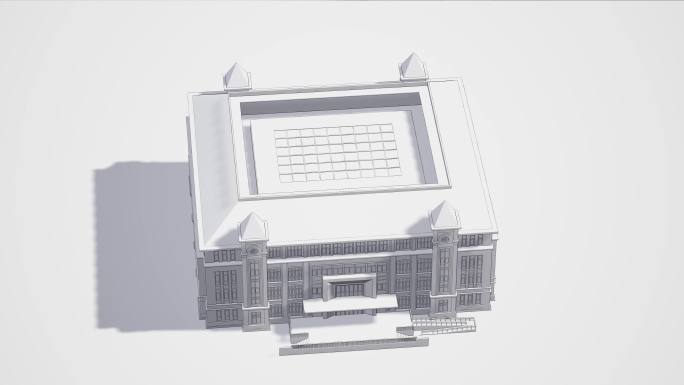 【4k】建筑白模线稿规划8
