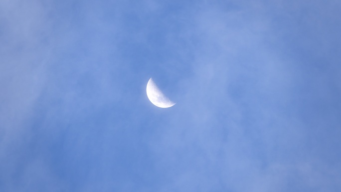 天月日月明星稀薄雾笼罩挂在天上