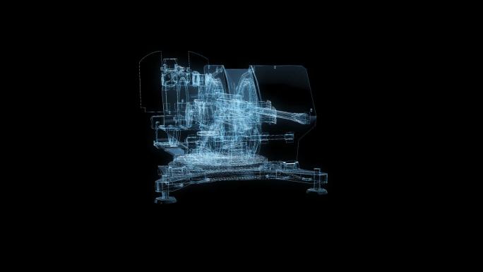 透视全息高射炮透明通道素材